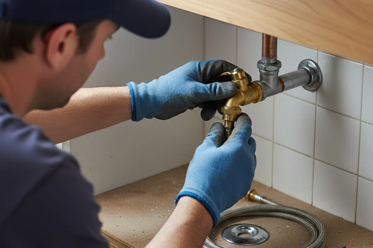 Shutoff valve and fitting work during Well Pump Repair in Carlton